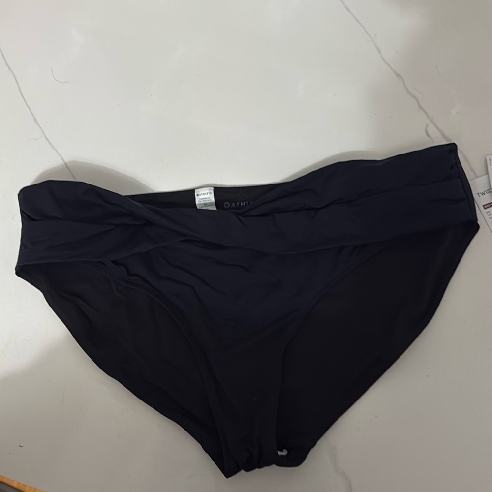 Athleta Twist Swim Bottom XL Black